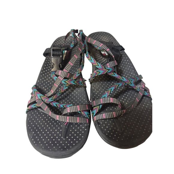 Skechers Womens Outdoor Sandals Size 9 Multi-Color Strappy With Buckle - Picture 2 of 5